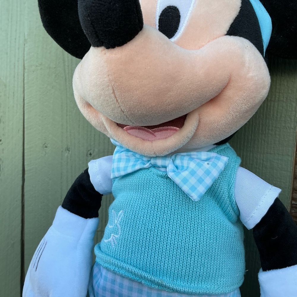Disney Store MICKEY MOUSE w/Easter Bunny Ears Blue Outfit Plush Doll 19" - Picture 3 of 11